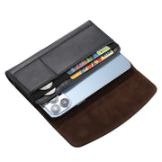 3.5-4.0 inch Multifunctional Waist Bag Mobile Phone Leather Case(Black)