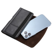 3.5-4.0 inch Multifunctional Waist Bag Mobile Phone Leather Case(Black)