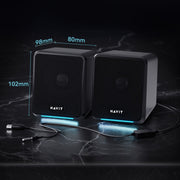 Havit A20 Plus Colorful Ambient Light Wired Computer Audio Stereo Surround Sound Speaker, Style: Bluetooth Version