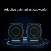 Havit A20 Plus Colorful Ambient Light Wired Computer Audio Stereo Surround Sound Speaker, Style: Black
