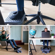 Office Adjustable Massage Foot Pedal Children Step Stool Pregnant Women Massage Mat(Black)