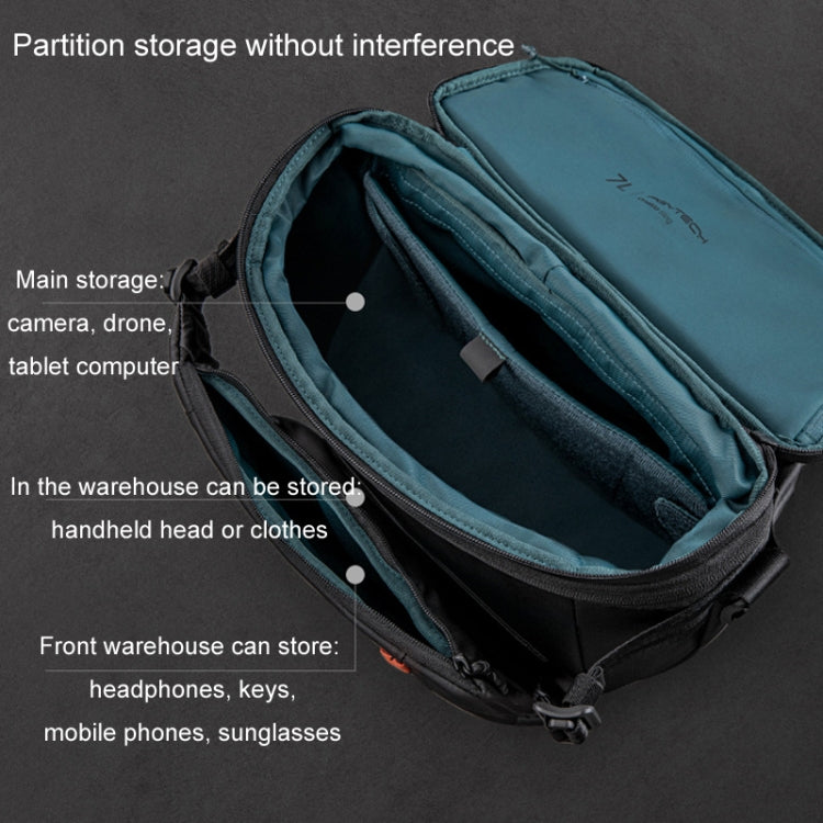 PGYTECH OneMo Stabilizer Drone Micro Camera Single Shoulder Storage Bag, Size: 7L(Black)