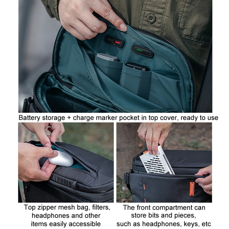 PGYTECH OneMo Stabilizer Drone Micro Camera Single Shoulder Storage Bag, Size: 7L(Black)