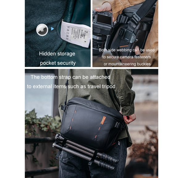 PGYTECH OneMo Stabilizer Drone Micro Camera Single Shoulder Storage Bag, Size: 11L(Black)