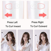 Automatic Curling Iron With Bi-Directional Rotating Ceramic Glaze Coating Hair Care, Plug: AU Plug White