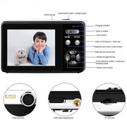 2.4 Inch IPS Screen 40 Million Pixel Digital Camera 16X Digital Zoom Video Macro Portable Camera(Pink Standard)
