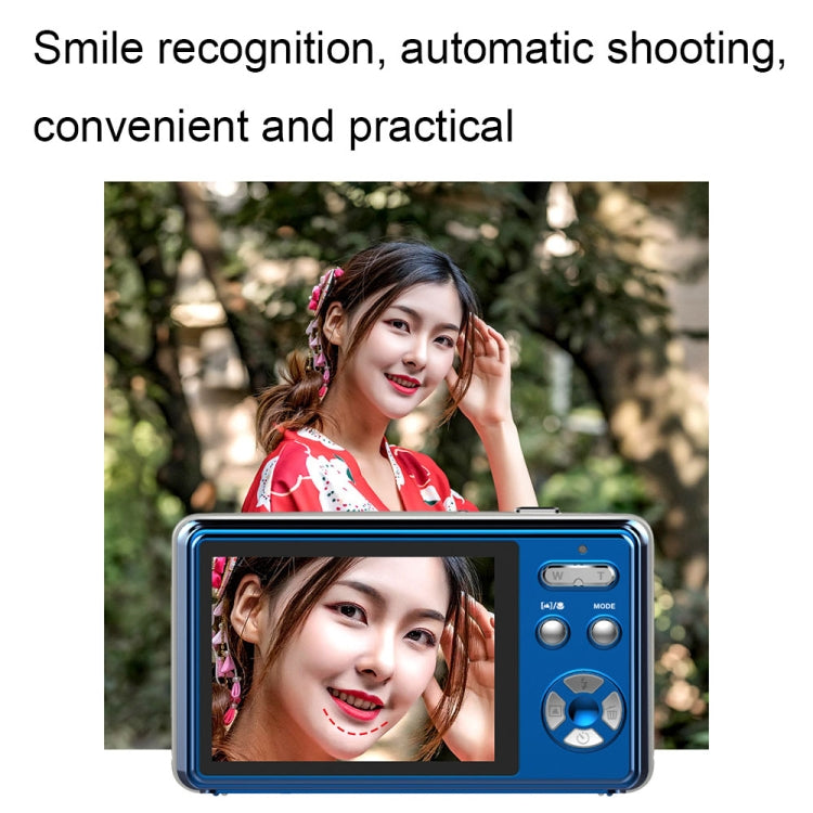 2.4 Inch IPS Screen 40 Million Pixel Digital Camera 16X Digital Zoom Video Macro Portable Camera(Pink Standard)