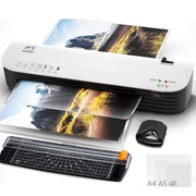 Osmile SL299 A4 Laminator Machine Set With 15 Laminating Pouches Paper Cutter Corner Rounder(US Plug)