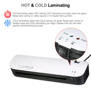 Osmile SL299 A4 Laminator Machine Set With 15 Laminating Pouches Paper Cutter Corner Rounder(AU Plug)