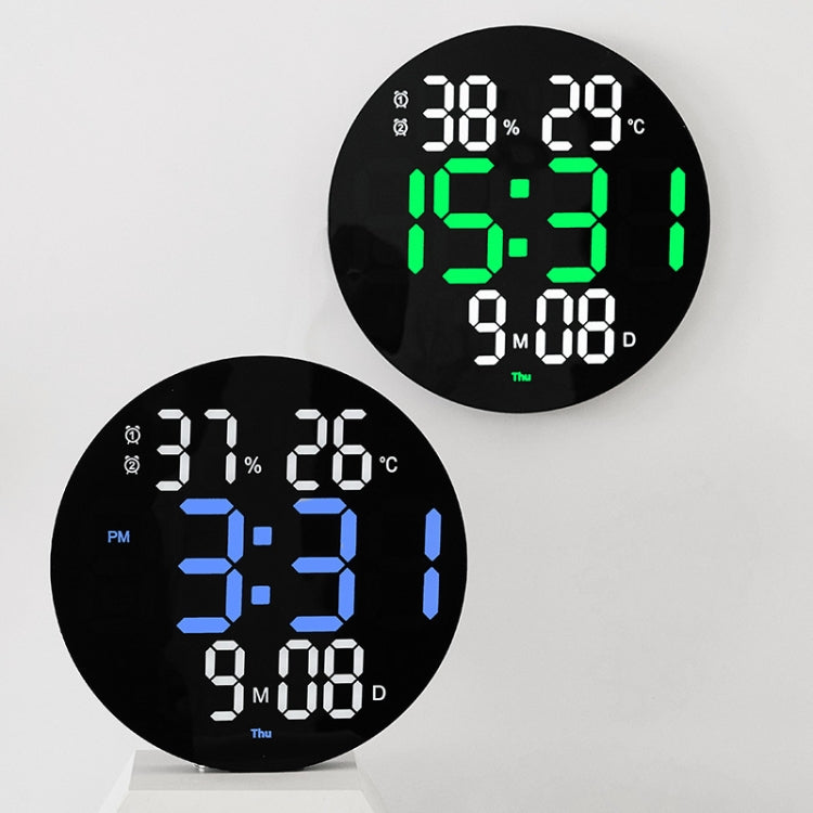 10-Inch Led Digital Wall Clock 2-Color Large Screen Electronic Clock With Temperature Display(Orange)