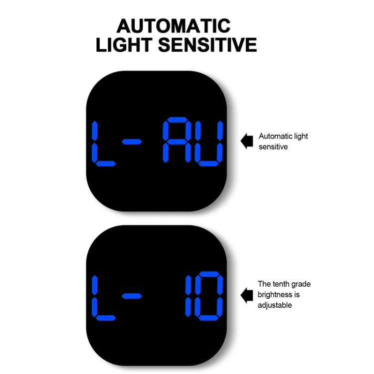13-Inch LED Acrylic Electronic Clock Large-Screen Square Wall Clock With Timing Temperature Humidity(6632 White Red)