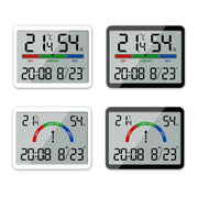 Magnetic LCD Digital Aalarm Clock Large Screen With Temperature Humidity Display(8280 Black)