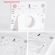 Magnetic LCD Digital Aalarm Clock Large Screen With Temperature Humidity Display(8280 Black)