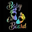 10pcs Baby On Board Warning Car Sticker Reflective Scratch Body Sticker(Laser) - free shipping - PMC TechLife - Order now!