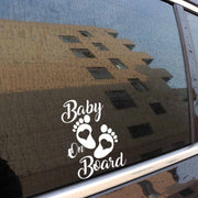 10pcs Baby On Board Warning Car Sticker Reflective Scratch Body Sticker(Black)