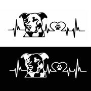 10pcs Pitbull Love Car Sticker Car Rear Modification Plate Label(Black)