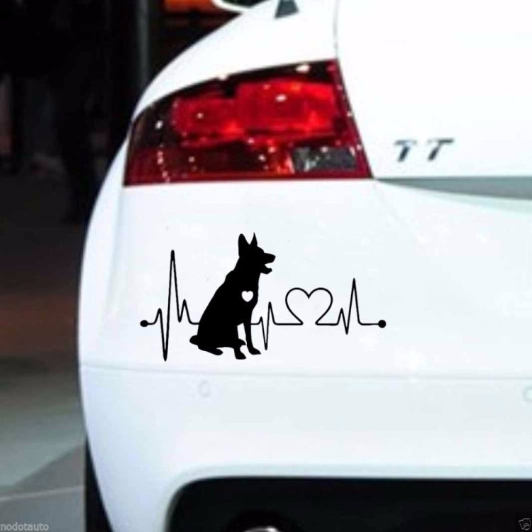 10pcs German Shepherd Cartoon Animal Car Sticker(White)