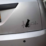 10pcs German Shepherd Cartoon Animal Car Sticker(White)