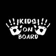 10pcs Kids On Board Warning Car Stickers Reflective Scratch Body Stickers(White) - Decorative Sticker by PMC TechLife | Online Shopping South Africa | PMC TechLife | Buy Now Pay Later Mobicred