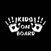 10pcs Kids On Board Warning Car Stickers Reflective Scratch Body Stickers(White)