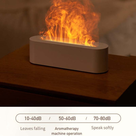 DQ709 Flame Aromatherapy Diffuser Quiet USB Air Humidifier(Black)