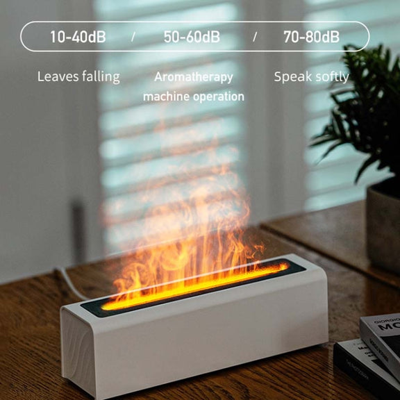 DQ711  Flame Aromatherapy Diffuser Quiet USB Air Humidifier(White)
