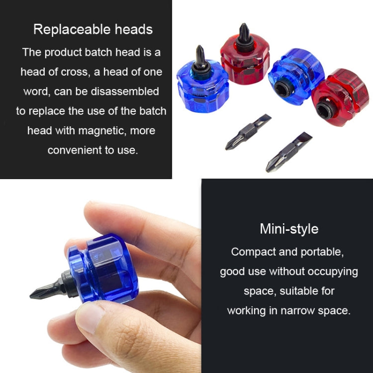 HSD HS-105 Portable Short Handle Phillips And Straight 2 In 1 Screwdriver With Magnetism