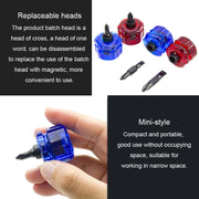 HSD HS-105 Portable Short Handle Phillips And Straight 2 In 1 Screwdriver With Magnetism