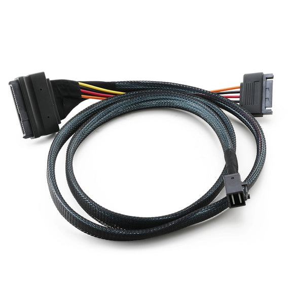 Mini SAS 36P HD8643 To MINI SAS 8639+ 15P Power Hard Drive Data Cable 0.5m