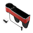 Car Seat Gap Storage Box Multifunctional Mobile Phone USB Charger, Color: QC3.0 Red - Stowing Tidying by PMC TechLife | Online Shopping South Africa | PMC TechLife | Buy Now Pay Later Mobicred
