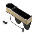 Car Seat Gap Storage Box Multifunctional Mobile Phone USB Charger, Color: QC3.0 Beige - Stowing Tidying by PMC TechLife | Online Shopping South Africa | PMC TechLife | Buy Now Pay Later Mobicred