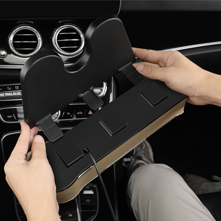 Car Seat Gap Storage Box Multifunctional Mobile Phone USB Charger, Color: Standard Brown