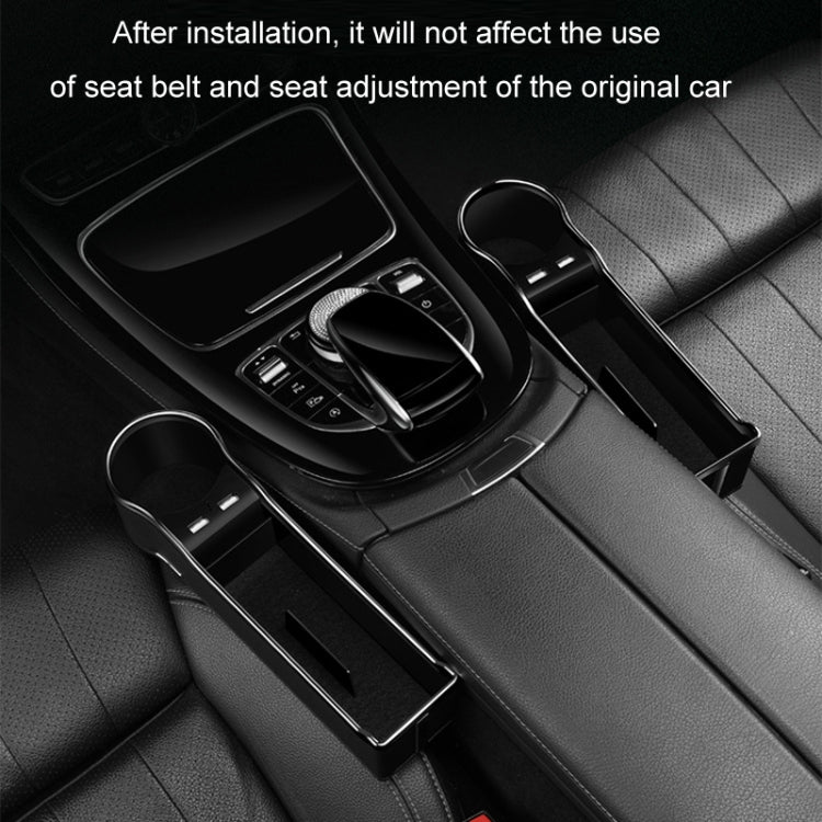 Car Seat Gap Storage Box Multifunctional Mobile Phone USB Charger, Color: Standard Black
