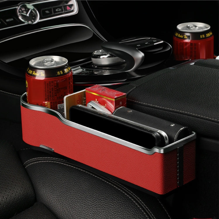 Car Seat Gap Storage Box Multifunctional Mobile Phone USB Charger, Color: Standard Black