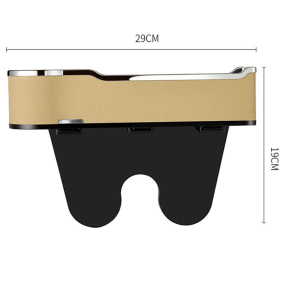 Car Seat Gap Storage Box Multifunctional Mobile Phone USB Charger, Color: Standard Beige