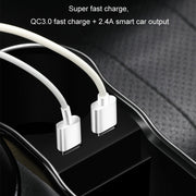 Car Seat Gap Storage Box Multifunctional Mobile Phone USB Charger, Color: Standard Black