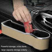 Car Seat Gap Storage Box Multifunctional Mobile Phone USB Charger, Color: Standard Black