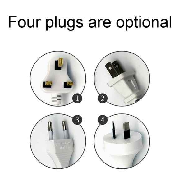 818PF 5 USB Ports + Type-C Smart Digital Display Wireless Phone Charger, Style: UK Plug (White)