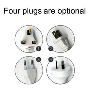 818PF 5 USB Ports + Type-C Smart Digital Display Wireless Phone Charger, Style: EU Plug (Black)