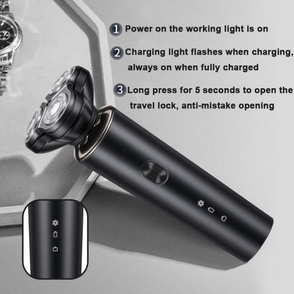 3-in-1 Multifunctional Razor Electric Shaver Nose Hair Sideburn Trimmer(English Neutral Version)