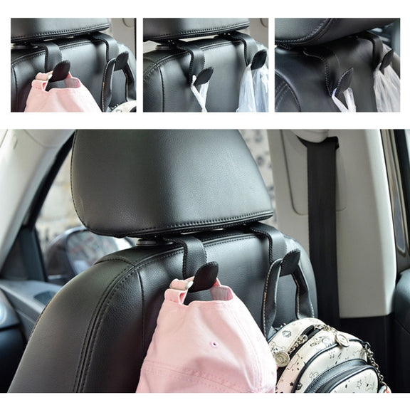 Car Hidden Multi-function Seat Back Seat Small Hook(Brown)