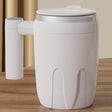 Automatic Stainless Steel Stirring Cup Portable Coffee Mug Magnetic Mug(White) - free shipping - PMC TechLife - Order now!