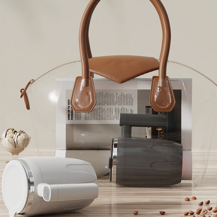 Automatic Stainless Steel Stirring Cup Portable Coffee Mug Magnetic Mug(White)