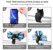 3 In 1 Disassembered Rotating Arm Belt Bag Sports Phone Bag Bracket For 4.5-7 inch Phones(Black)