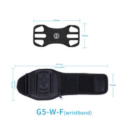 For 4.5-7 inch Phone Zipper Pocket Removable Rotating Arm Belt Bag Running Riding Phone Case(4 Claw Black)
