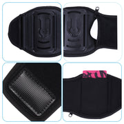 For 4.5-7 inch Phone Zipper Pocket Removable Rotating Arm Belt Bag Running Riding Phone Case(8 Claw Black)