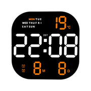6633 LED Screen Digital Display Timing Desktop Alarm Clock Living Room Hanging Clock(Orange Light)