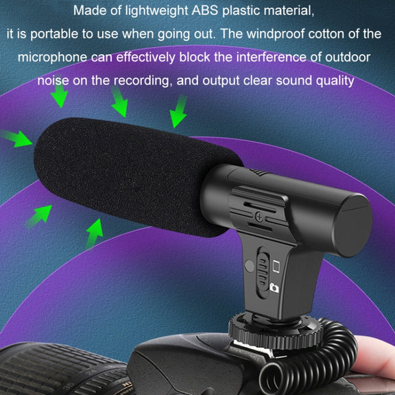 Video Recording Live Camera Mobile Conference Recording Microphone(Black)