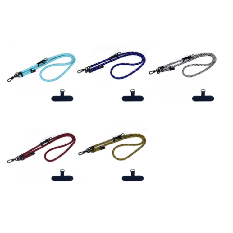 10mm Thick Rope Mobile Phone Anti-Lost Adjustable Lanyard Spacer(Tide Pattern Black Red)