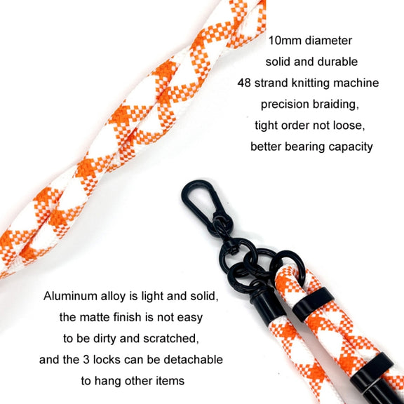 10mm Thick Rope Mobile Phone Anti-Lost Adjustable Lanyard Spacer(Camouflage Pink)